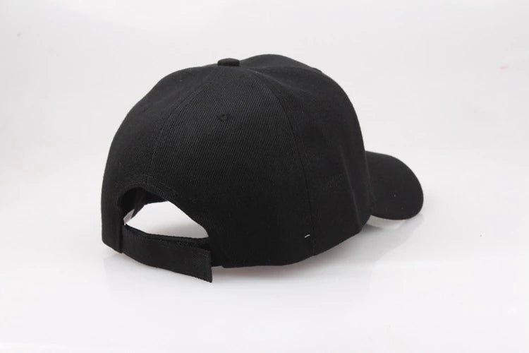 Solid-Color Baseball Cap - Adjustable Strap