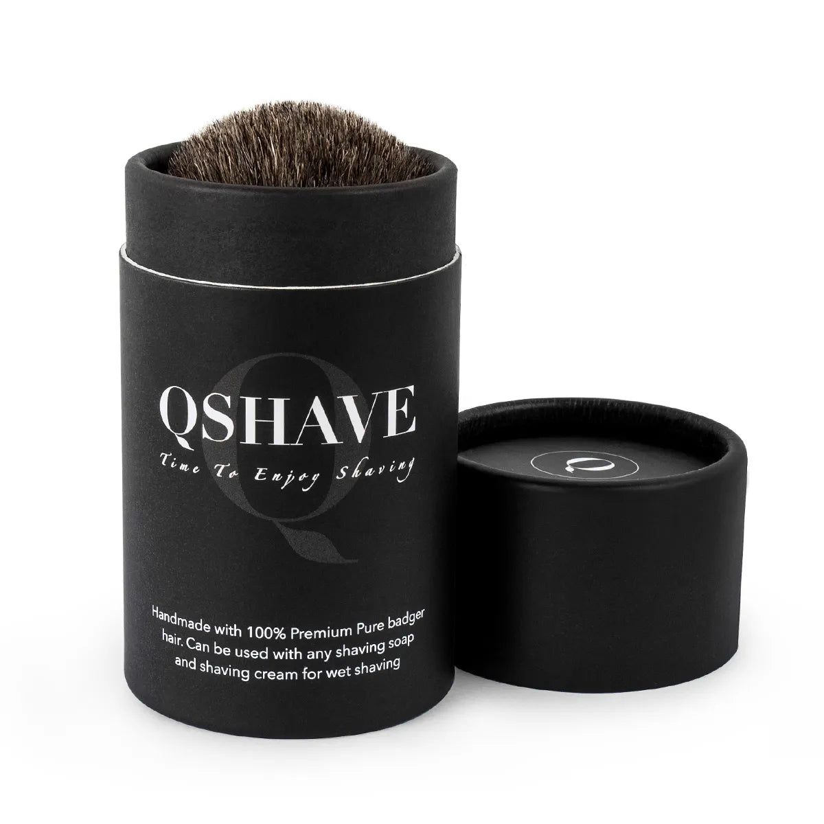 QShave Pure Badger Hair Shaving Brush - Enhance Your Shaving Ritual with Premium Quality