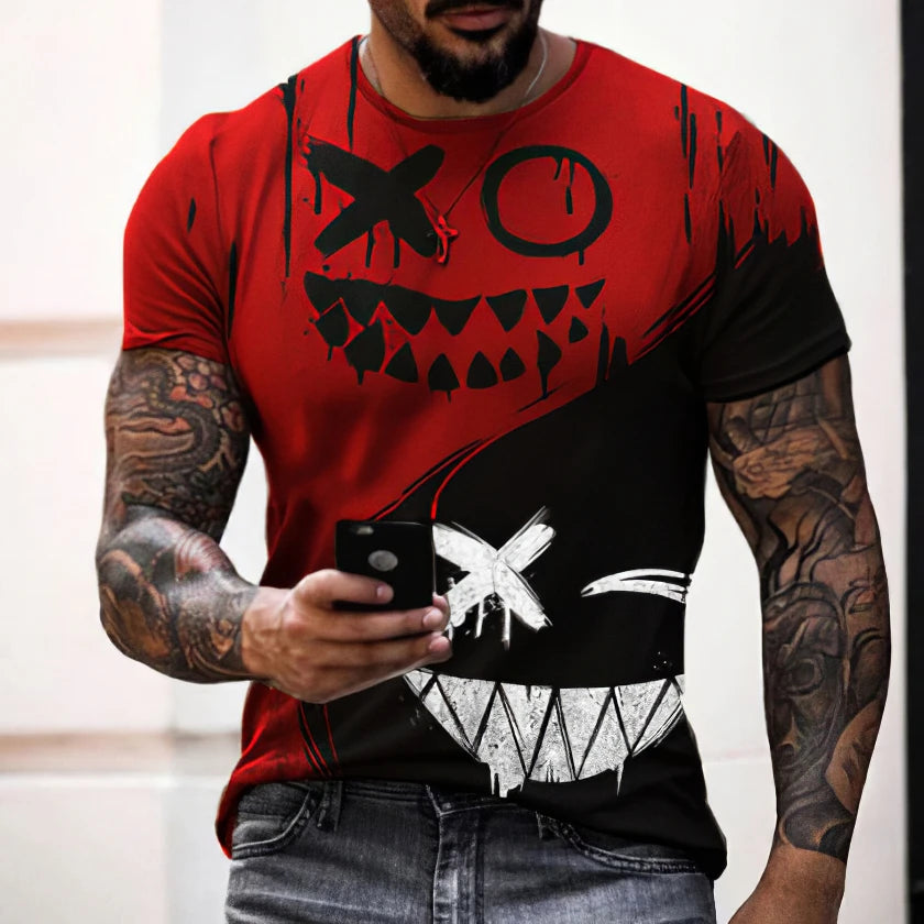 Menacing Smile: A Bold and Edgy T-Shirt