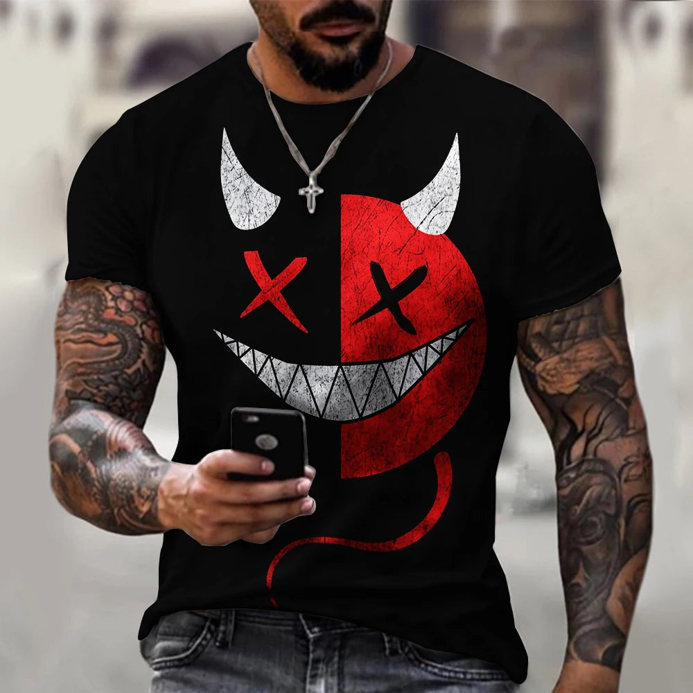 Menacing Smile: A Bold and Edgy T-Shirt