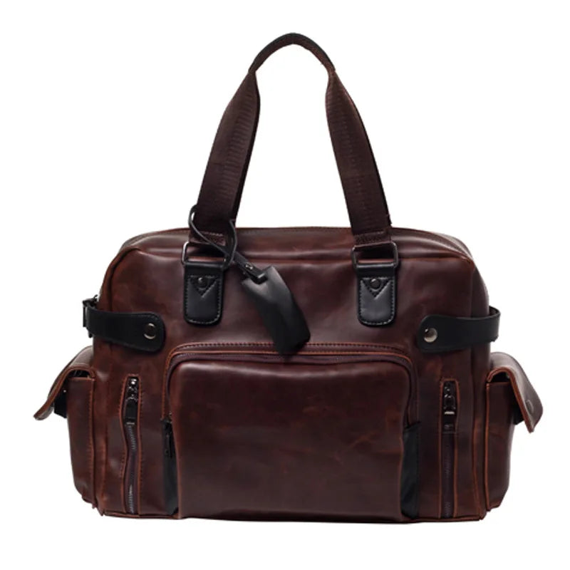 Men's Casual Leather Laptop Bag - Stylish and Functional