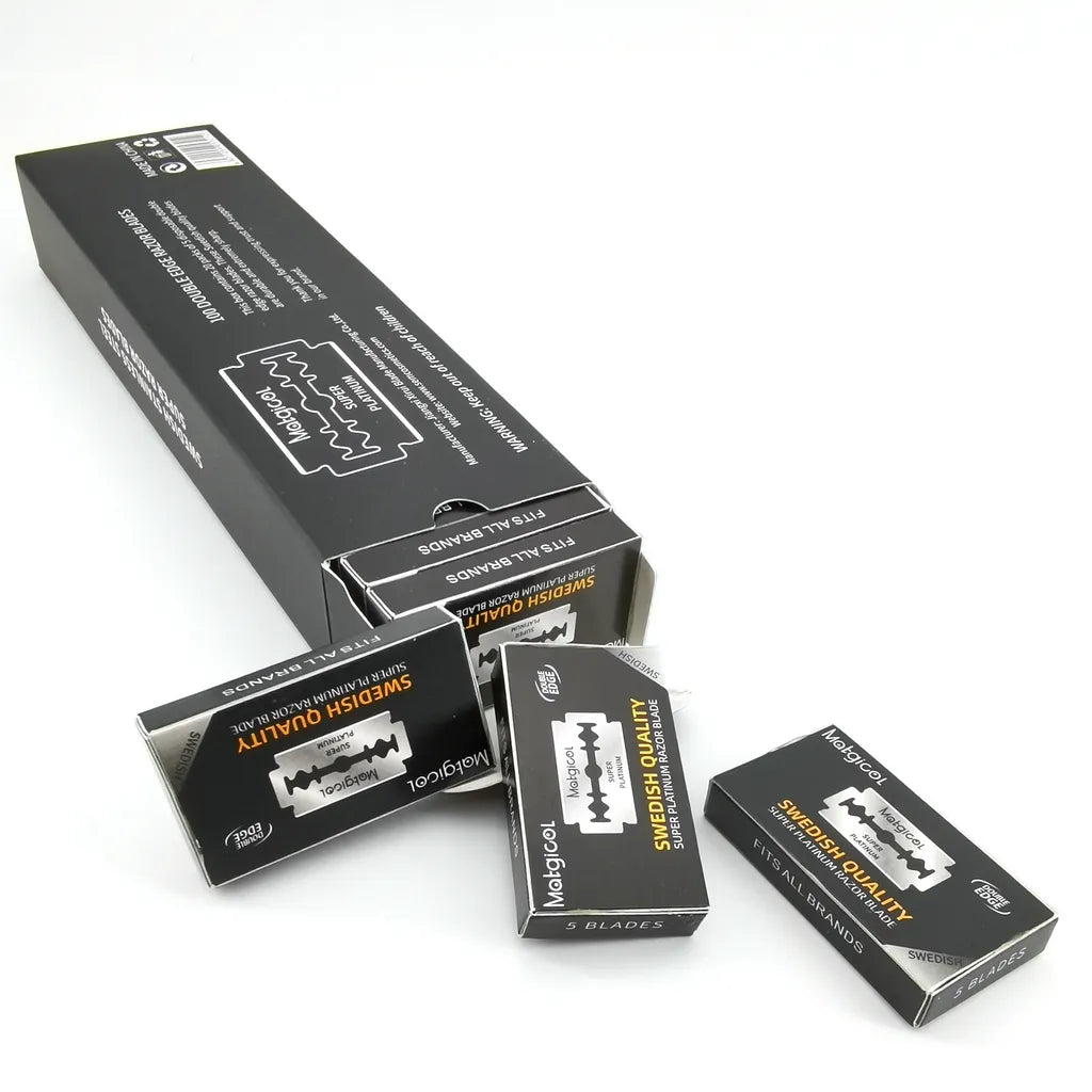 Experience Precision Shaving with our Stainless Steel Double Edge Razor Blades - Pack of 100/50/30