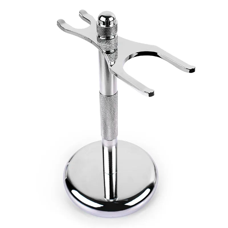 QShave Razor Holder - Stainless Steel Stand for Safety Razor and Shaving Brush