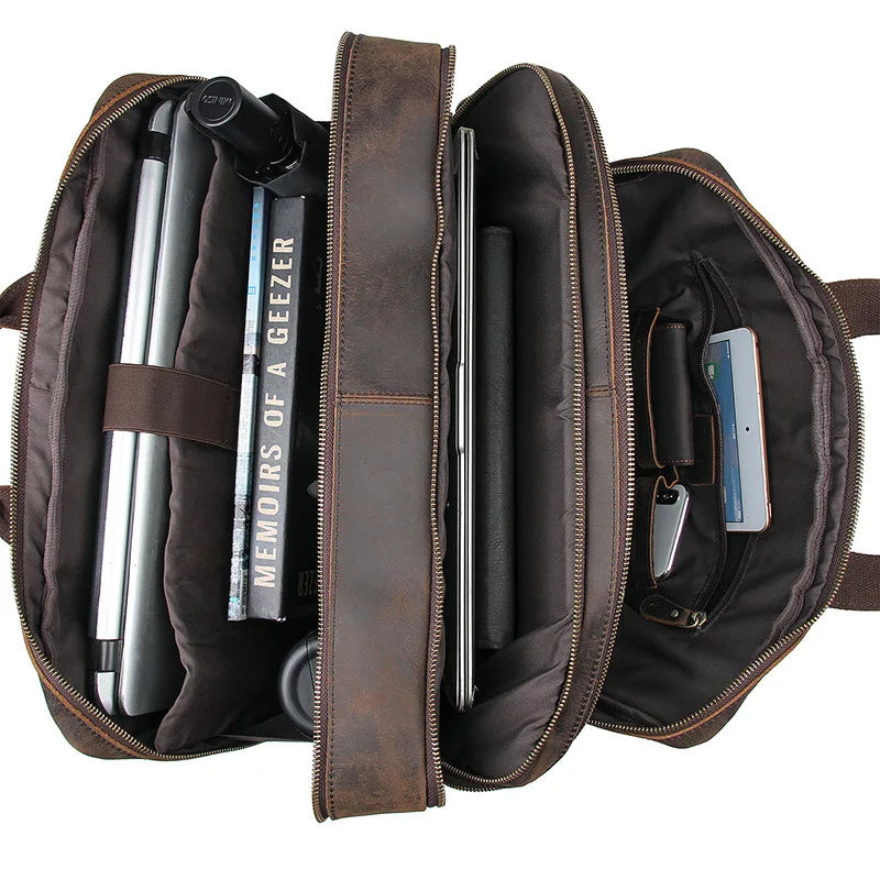 Rugged Leather Briefcase: Your Professional Companion