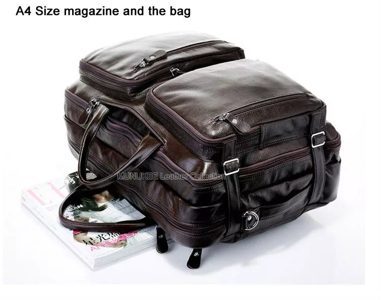 Fashion Full Grain Leather Travel Bag - The Epitome of Style and Functionality