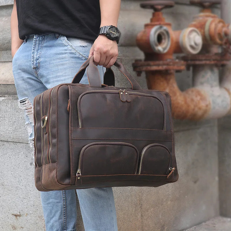 Rugged Leather Briefcase: Your Professional Companion
