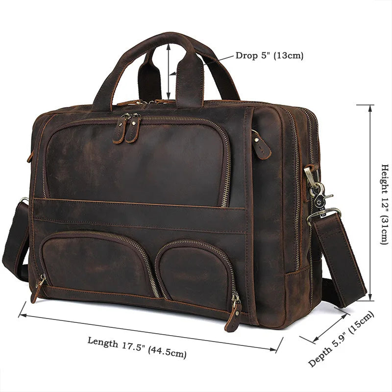 Rugged Leather Briefcase: Your Professional Companion
