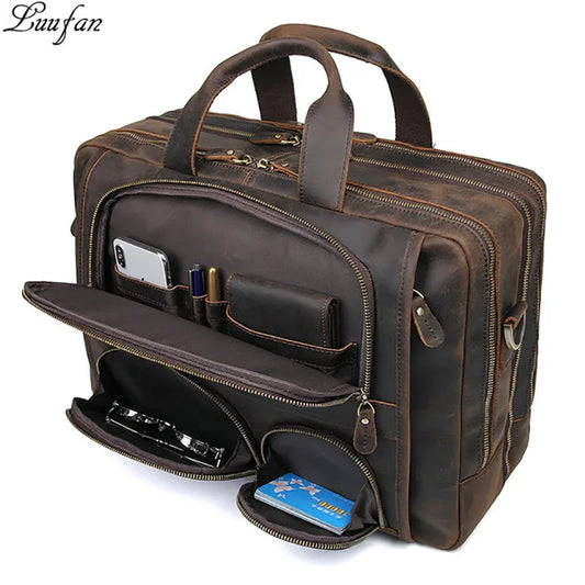 Rugged Leather Briefcase: Your Professional Companion