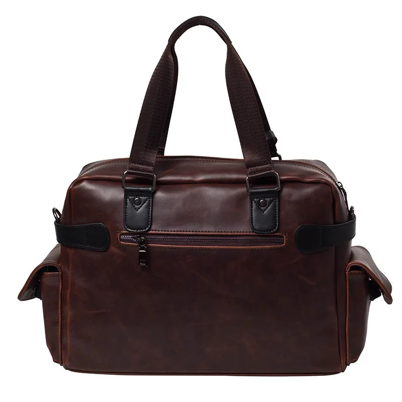 Men's Casual Leather Laptop Bag - Stylish and Functional