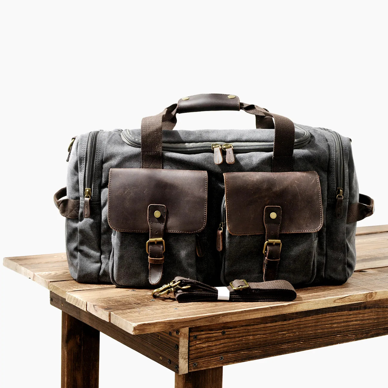 Vintage Canvas Leather Duffel Bag: Your Stylish Travel Companion