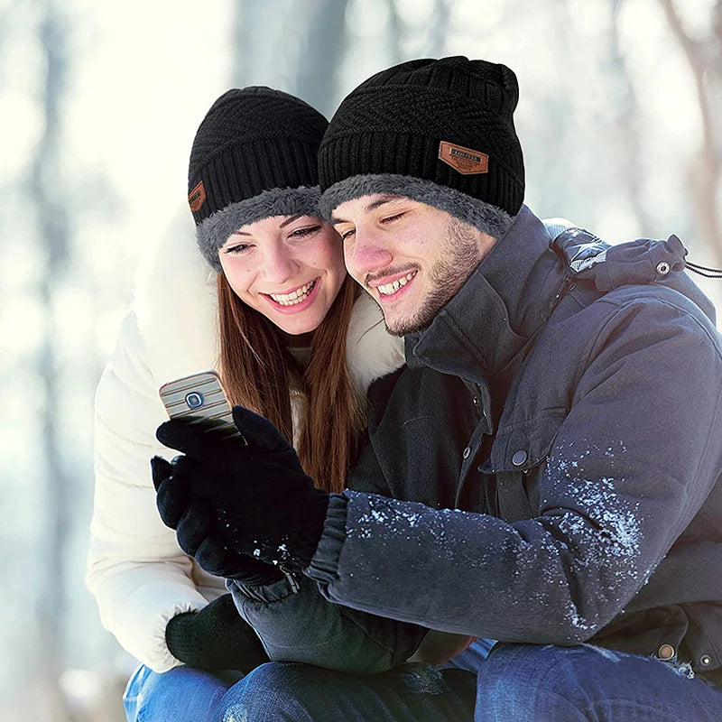 Cozy Comfort Winter Set: Knitted Beanie Hat and Wool Neck Scarf