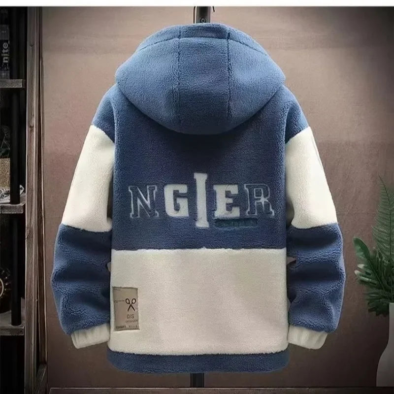 Harajuku Style Hooded Wool Jacket