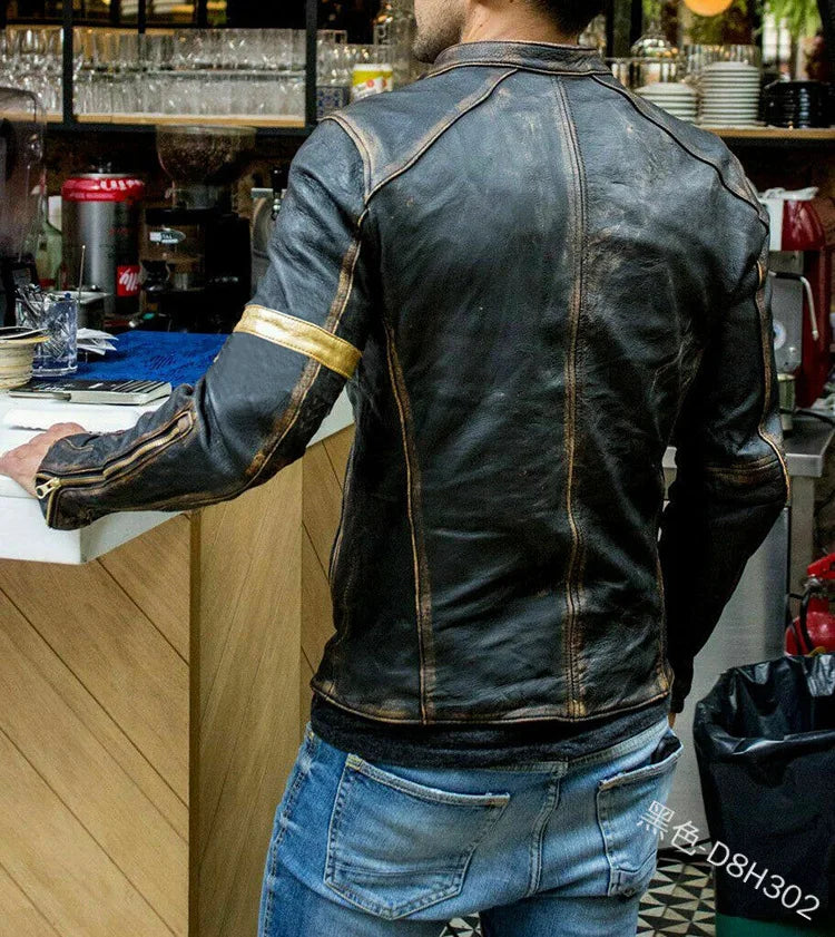 Rebellious Style, Timeless Leather: Men's Biker Jacket