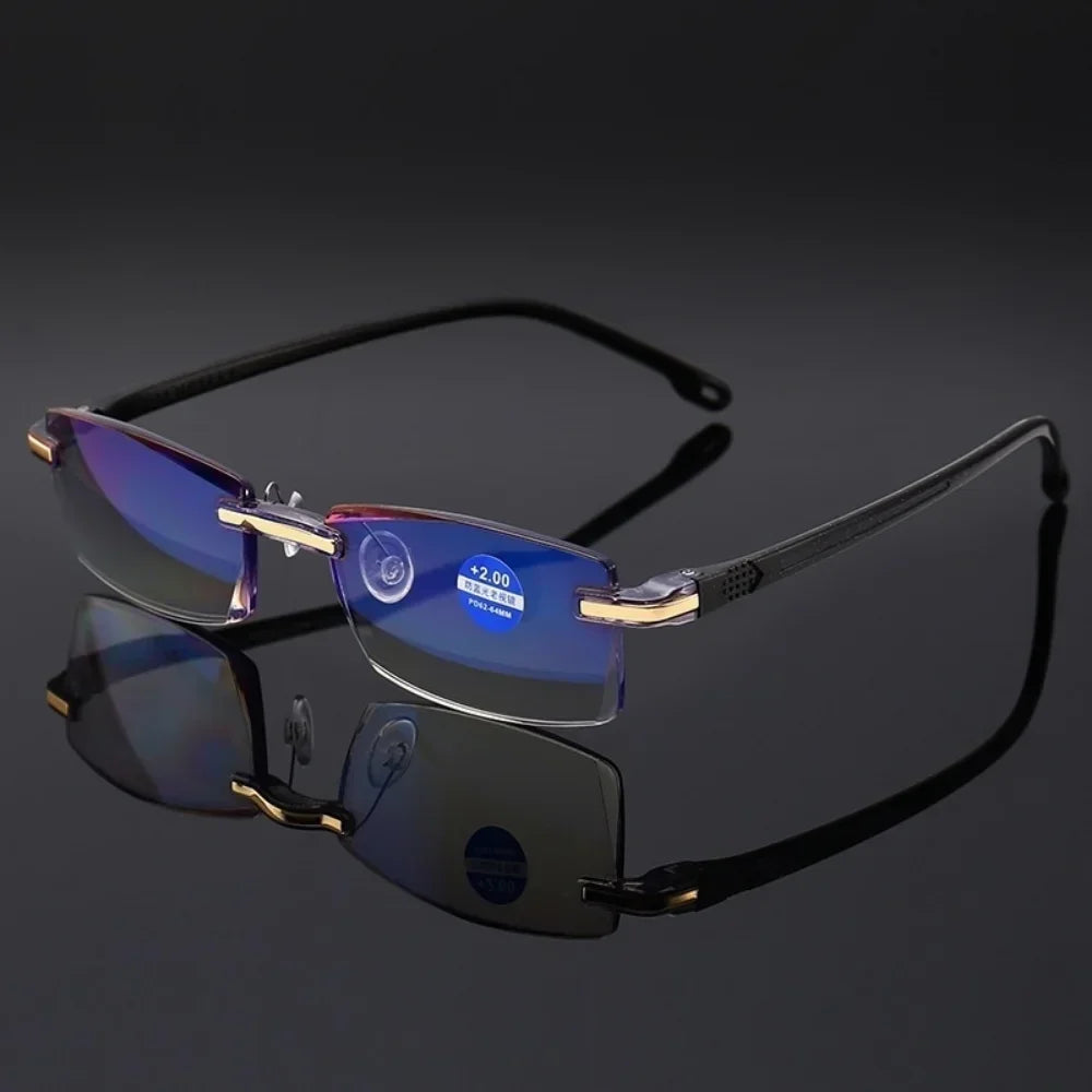 Frameless Reading Glasses - Anti Blue Light Computer Eyeglasses