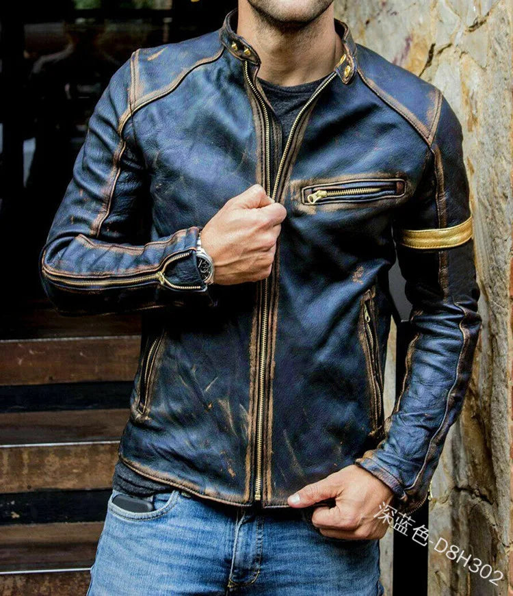 Rebellious Style, Timeless Leather: Men's Biker Jacket