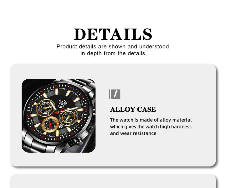 Sleek Stainless Steel Men's Watch
