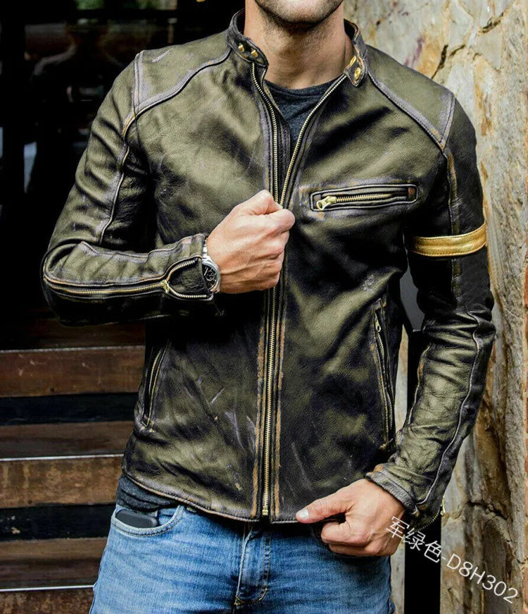 Rebellious Style, Timeless Leather: Men's Biker Jacket
