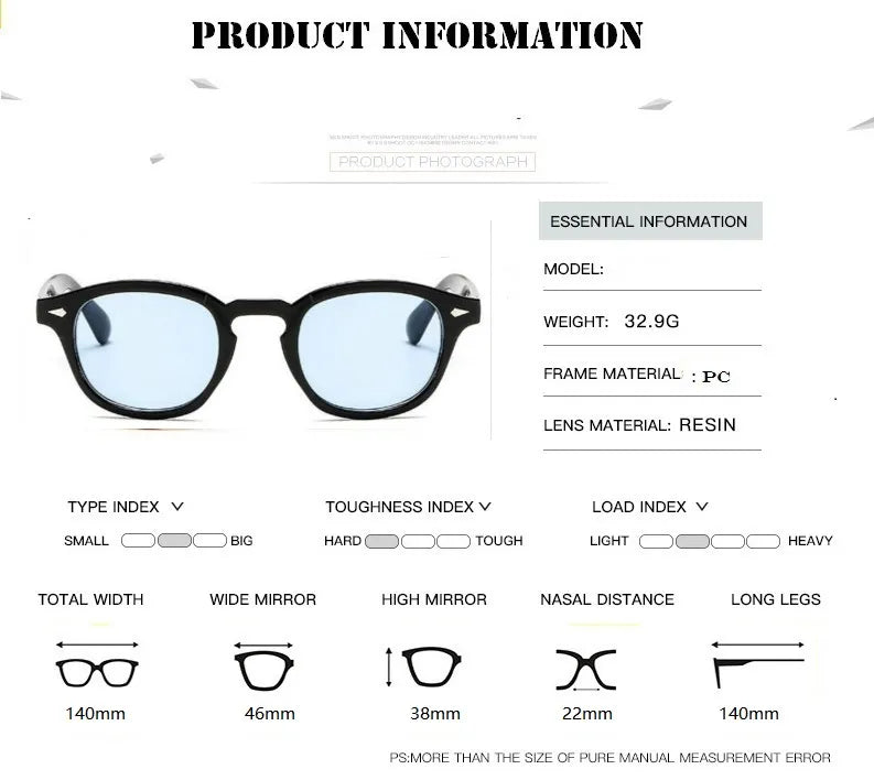 Johnny Depp Style Tinted Sunglasses - Fashion Forward Eyewear