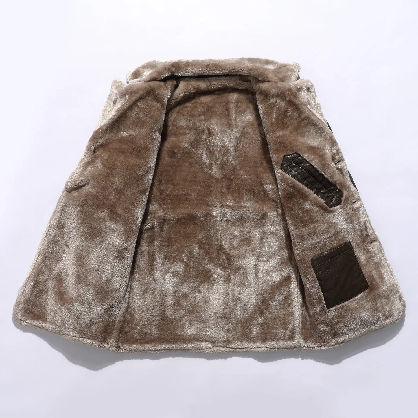 Rugged Style, Ultimate Warmth: Men's Faux Leather Winter Coat