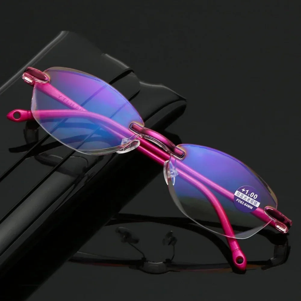 Frameless Reading Glasses - Anti Blue Light Computer Eyeglasses