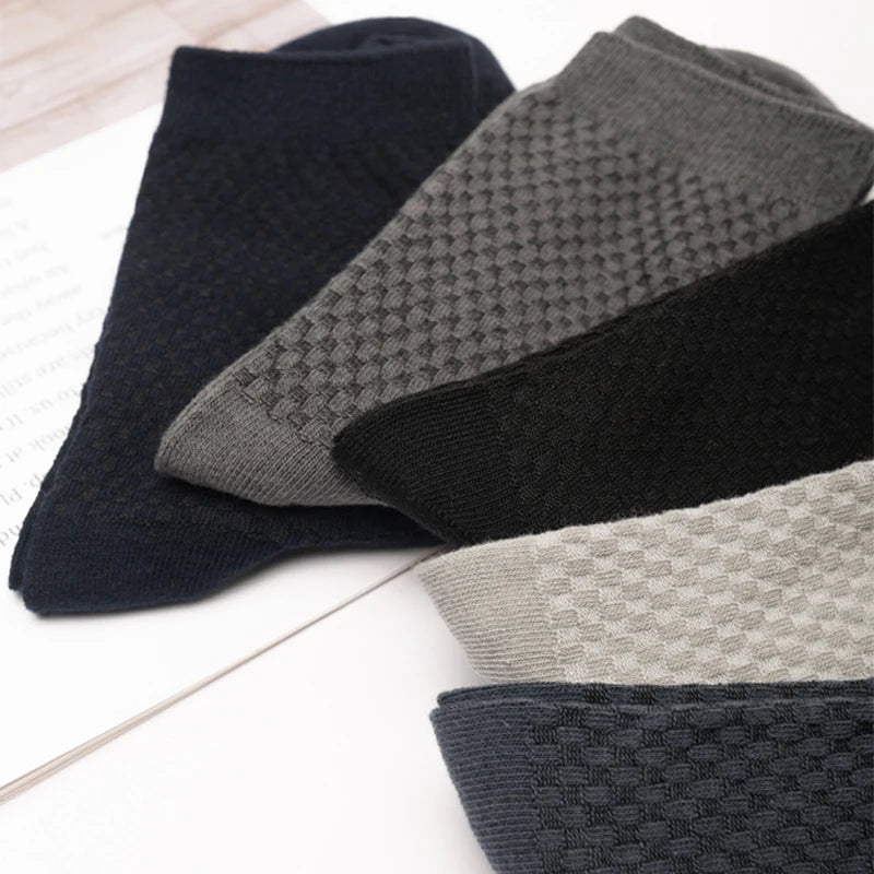 10 Pairs Bamboo Fiber Socks - Long Business Socks, Soft and Breathable, High Quality