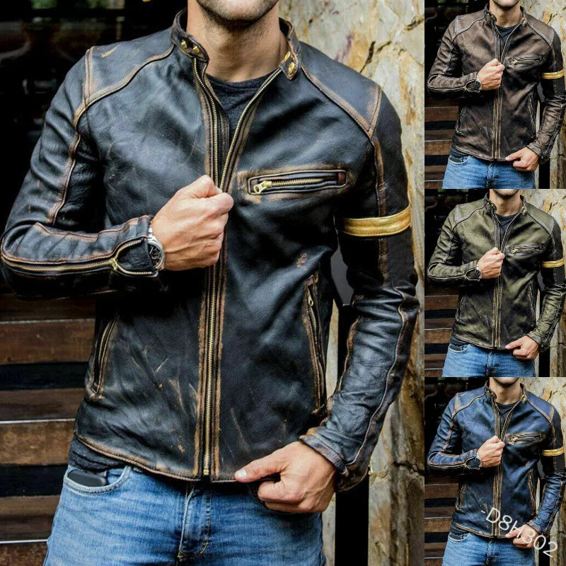 Rebellious Style, Timeless Leather: Men's Biker Jacket
