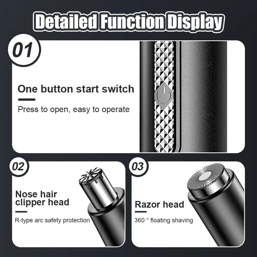 Effortless Grooming with our Rechargeable Electric Nose Hair Clipper