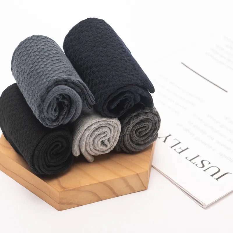 10 Pairs Bamboo Fiber Socks - Long Business Socks, Soft and Breathable, High Quality