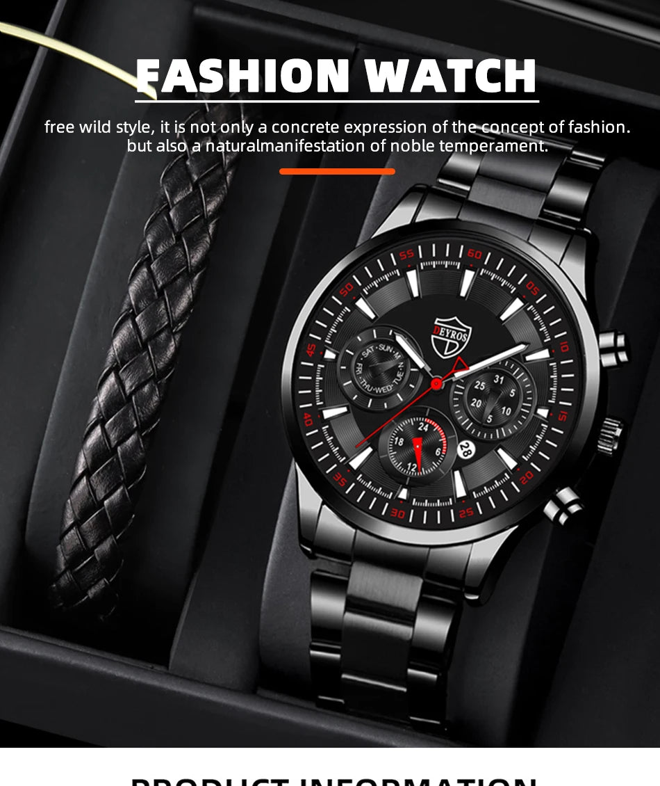 Sleek Stainless Steel Men's Watch