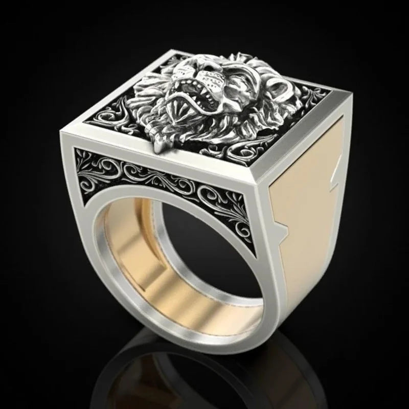 Roar with Style: The Lion Head Secret Ring