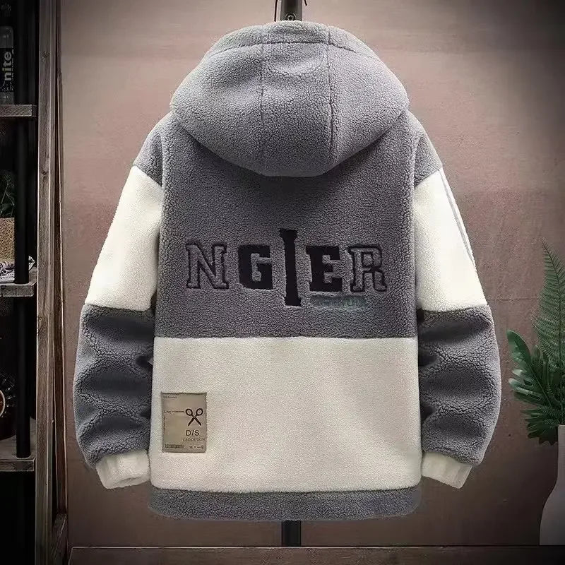 Harajuku Style Hooded Wool Jacket