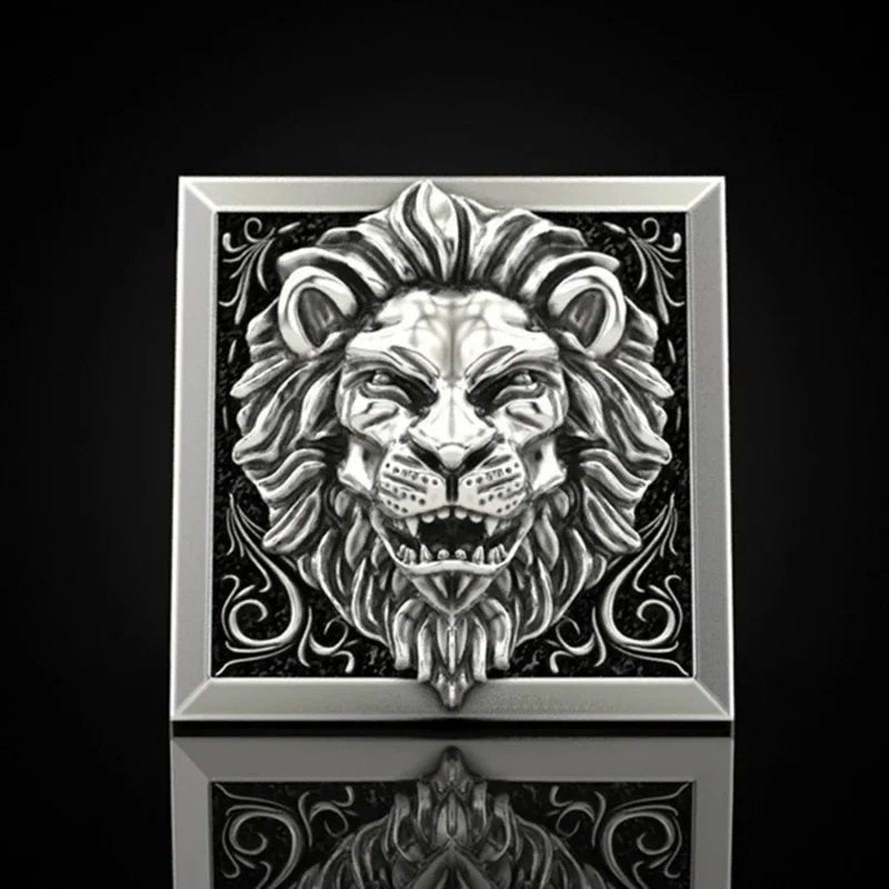 Roar with Style: The Lion Head Secret Ring