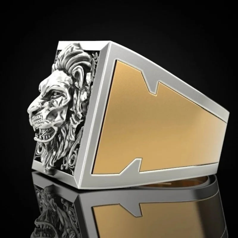Roar with Style: The Lion Head Secret Ring