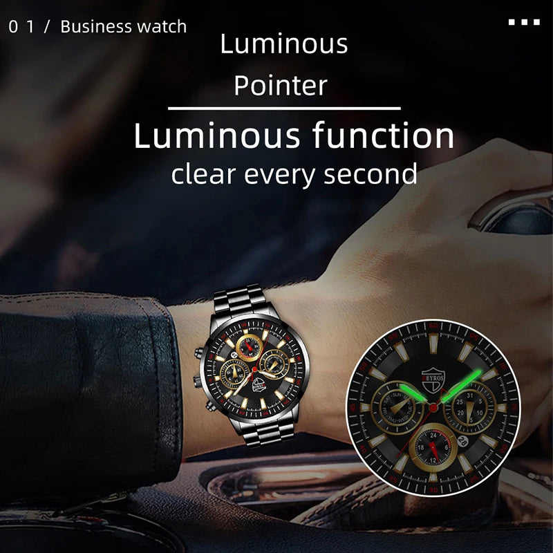 Sleek Stainless Steel Men's Watch