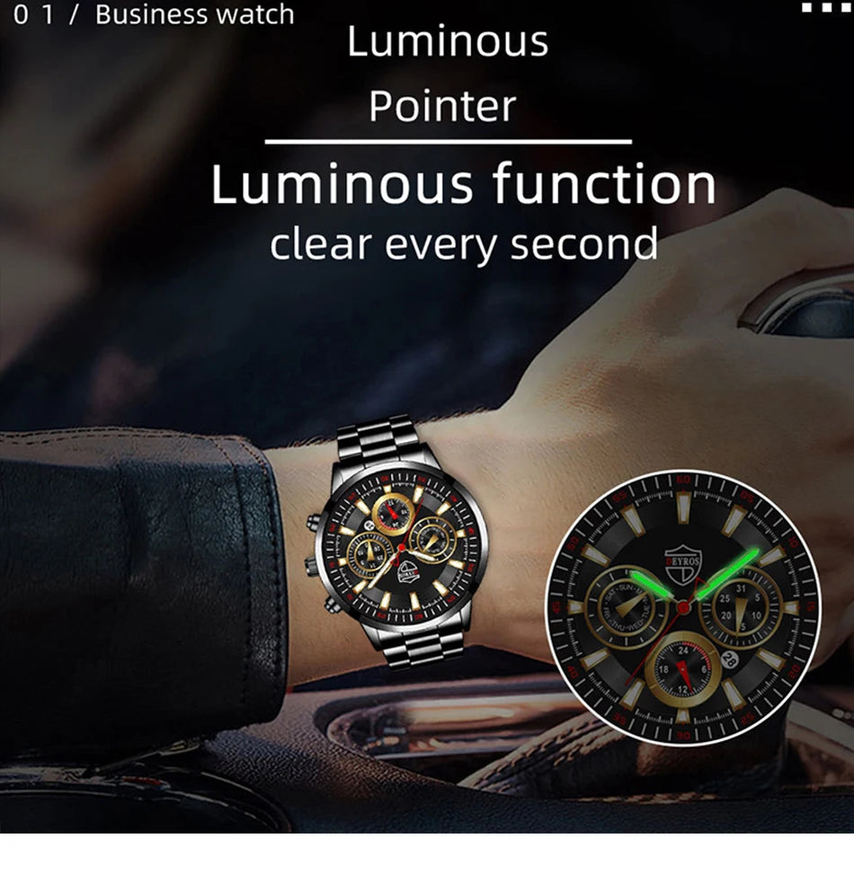 Sleek Stainless Steel Men's Watch