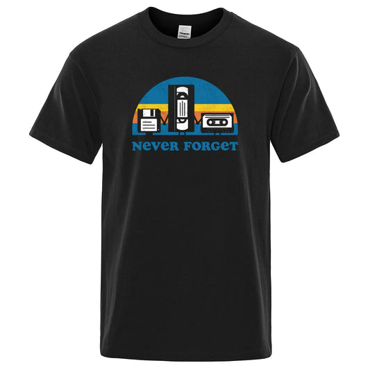 Never Forget the Good Old Days: A Retro Tech T-Shirt