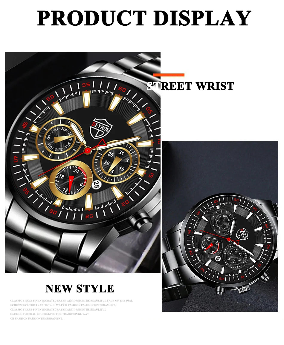 Sleek Stainless Steel Men's Watch