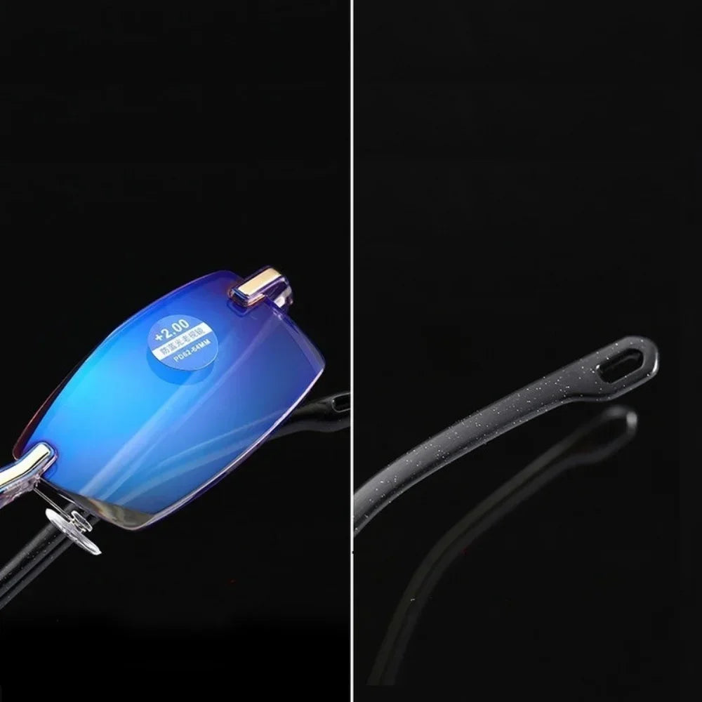Frameless Reading Glasses - Anti Blue Light Computer Eyeglasses