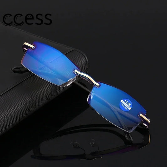 Frameless Reading Glasses - Anti Blue Light Computer Eyeglasses